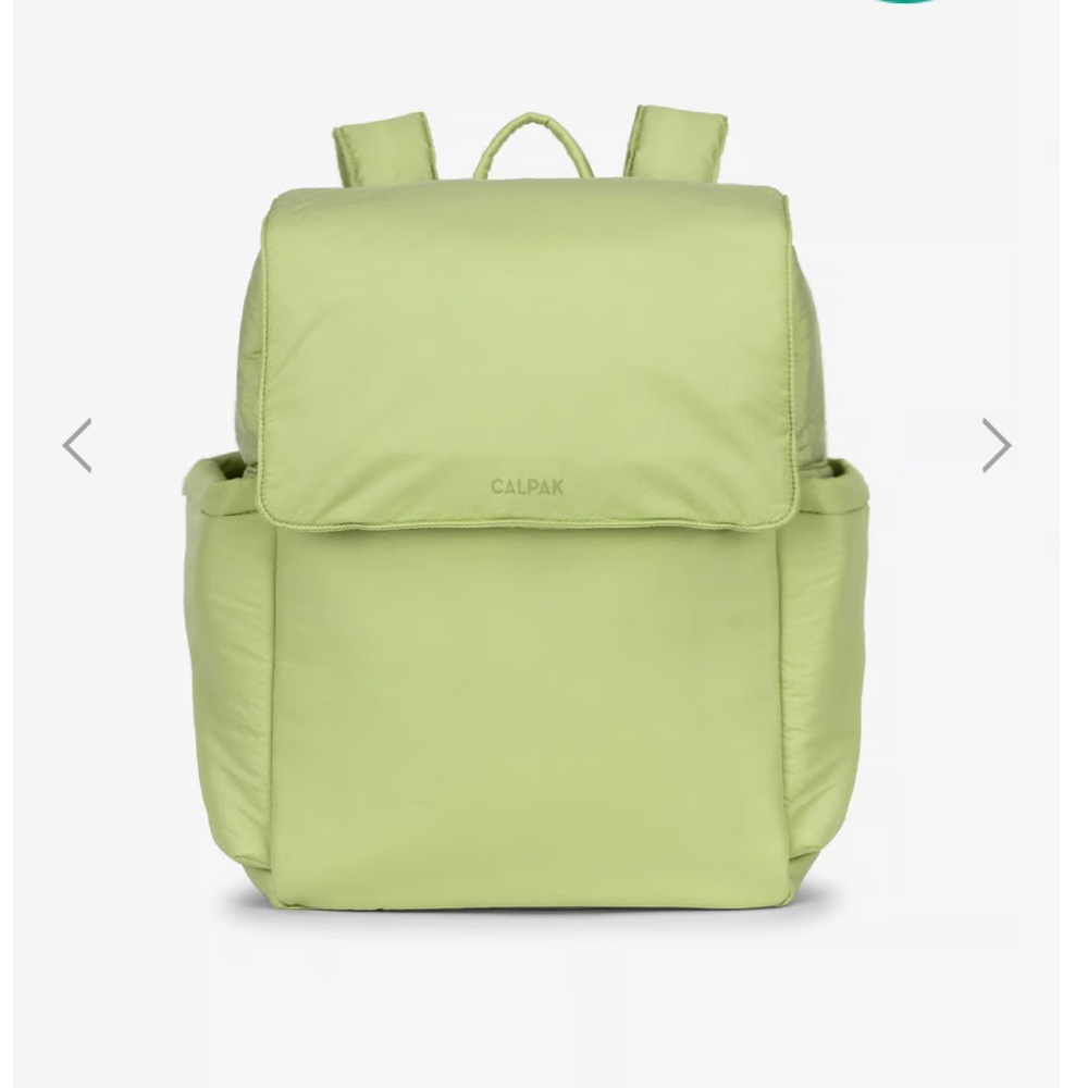 NWT CALPAK Diaper Backpack with laptop sleeve in lime